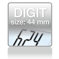 Piktogramm: Digit size 44 mm Piktogramm: Digit size 44 mm